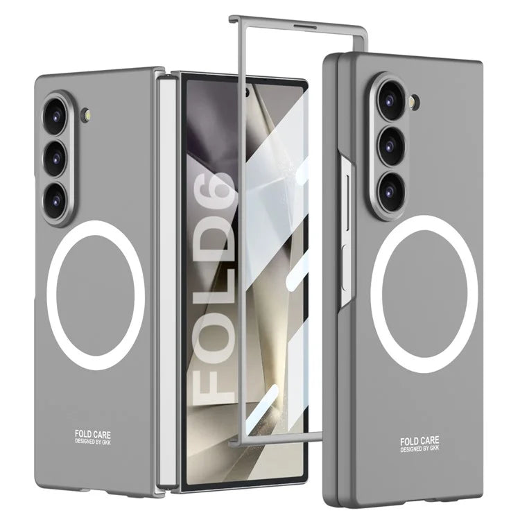 GKK For Samsung Galaxy Z Fold6 5G Magnetic Case PC Phone Cover with Screen Film