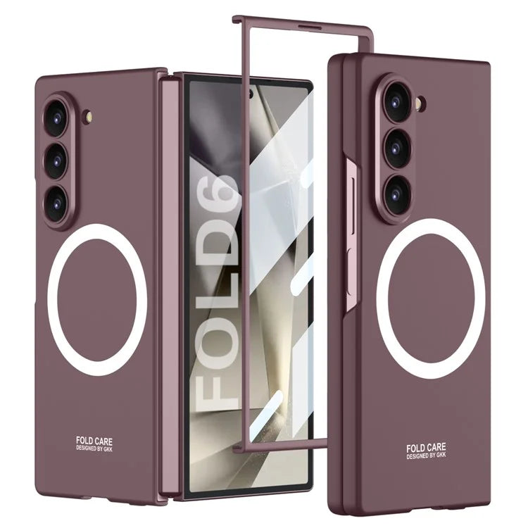 GKK For Samsung Galaxy Z Fold6 5G Magnetic Case PC Phone Cover with Screen Film