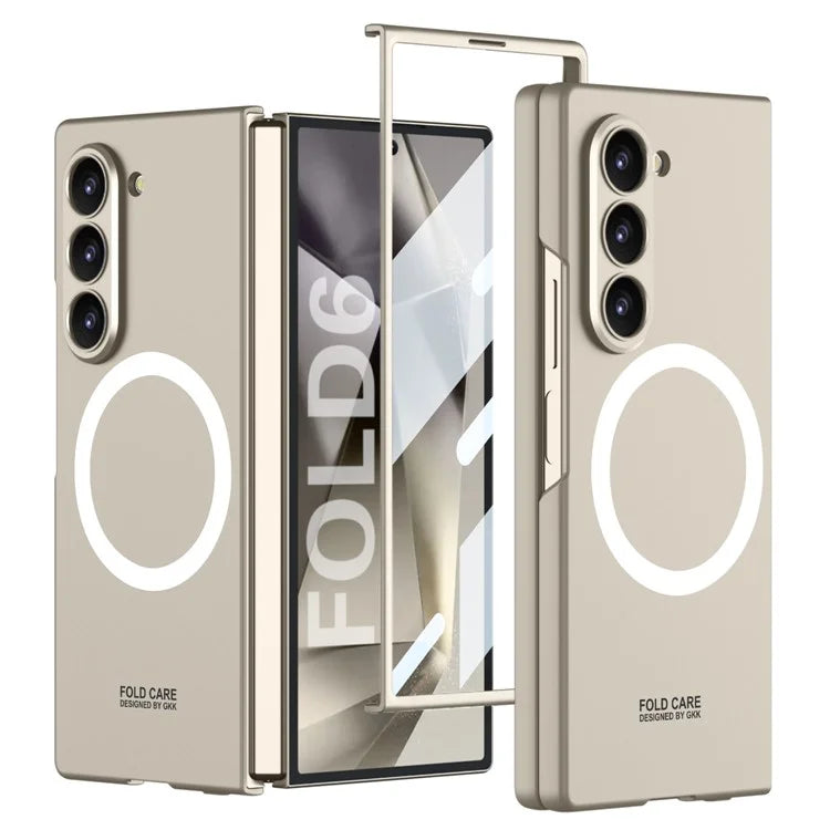 GKK For Samsung Galaxy Z Fold6 5G Magnetic Case PC Phone Cover with Screen Film