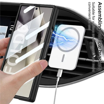 GKK For Samsung Galaxy Z Fold6 5G Magnetic Case PC Phone Cover with Screen Film