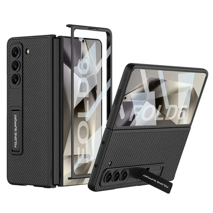 GKK For Samsung Galaxy Z Fold6 5G Case Shockproof Hard PC+PU Phone Cover with Screen Film