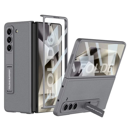 GKK For Samsung Galaxy Z Fold6 5G Case Shockproof Hard PC+PU Phone Cover with Screen Film