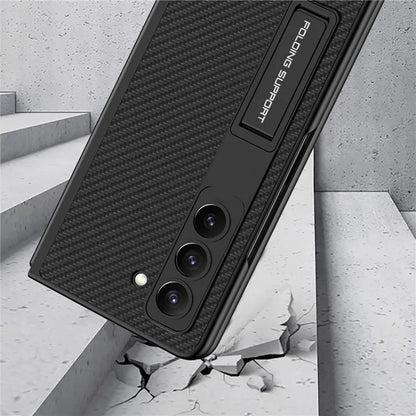 GKK For Samsung Galaxy Z Fold6 5G Case Shockproof Hard PC+PU Phone Cover with Screen Film
