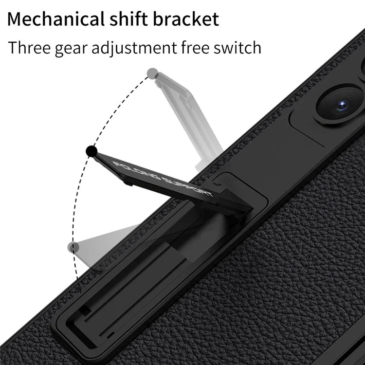 GKK For Samsung Galaxy Z Fold6 5G Case Shockproof Hard PC+PU Phone Cover with Screen Film