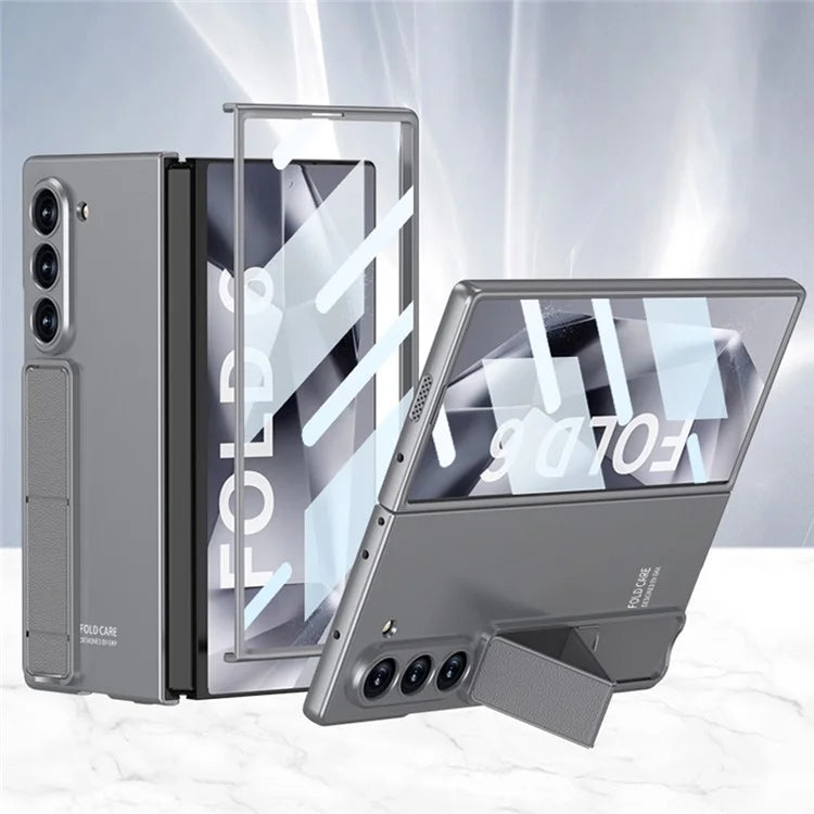 GKK For Samsung Galaxy Z Fold6 5G Case Shockproof Hard PC Kickstand Phone Cover with Screen Film
