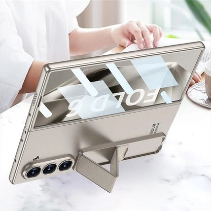 GKK For Samsung Galaxy Z Fold6 5G Case Shockproof Hard PC Kickstand Phone Cover with Screen Film