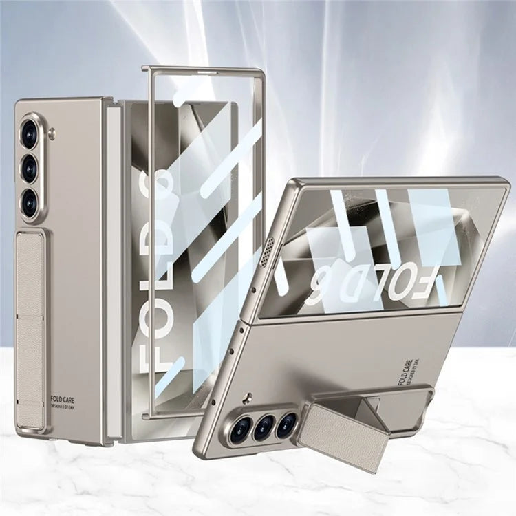 GKK For Samsung Galaxy Z Fold6 5G Case Shockproof Hard PC Kickstand Phone Cover with Screen Film