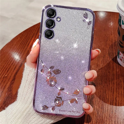 KADEM For Samsung Galaxy A16 5G Case Flower TPU Flexible Gradient Phone Cover