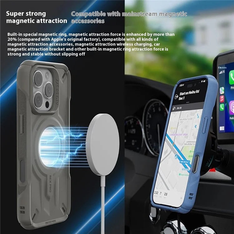 JTLEGEND REX Pro Kooling Mag Series For iPhone 16 Pro Max Magnetic Case PC+TPU Shockproof Phone Cover