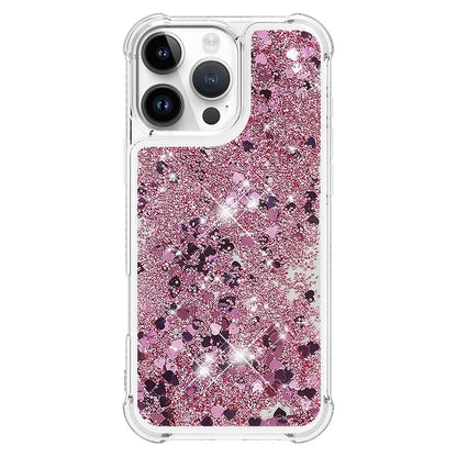 YB Quicksand Series-1 For iPhone 16 Pro Max Case Glitter Liquid Anti-Drop TPU Phone Cover