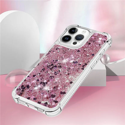 YB Quicksand Series-1 For iPhone 16 Pro Max Case Glitter Liquid Anti-Drop TPU Phone Cover