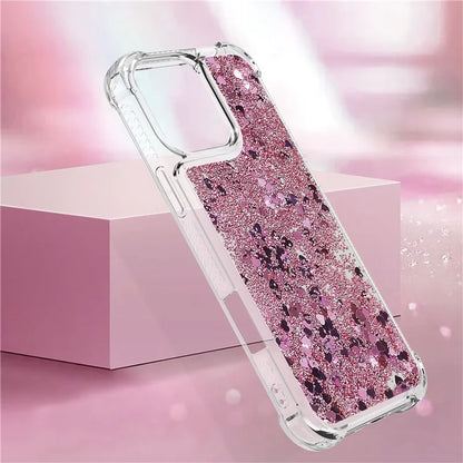 YB Quicksand Series-1 For iPhone 16 Pro Max Case Glitter Liquid Anti-Drop TPU Phone Cover