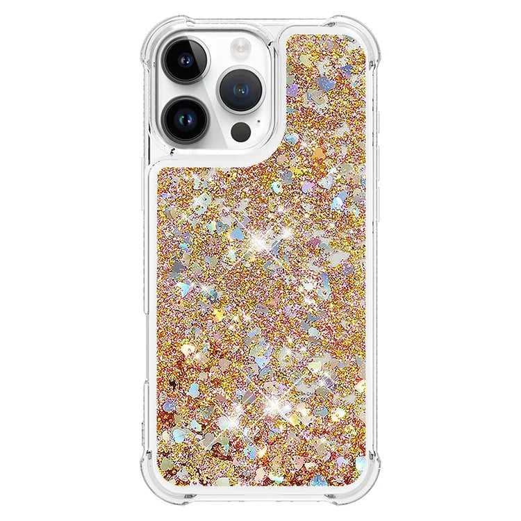 YB Quicksand Series-1 For iPhone 16 Pro Max Case Glitter Liquid Anti-Drop TPU Phone Cover