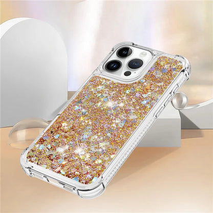 YB Quicksand Series-1 For iPhone 16 Pro Max Case Glitter Liquid Anti-Drop TPU Phone Cover