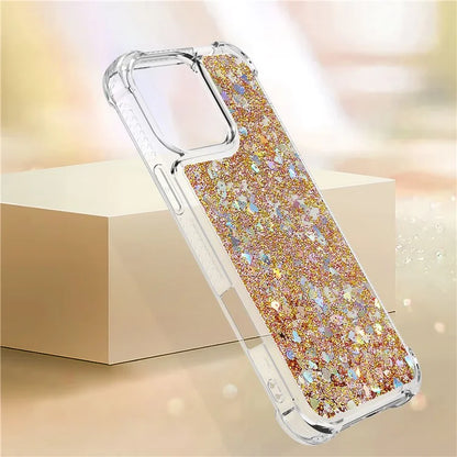 YB Quicksand Series-1 For iPhone 16 Pro Max Case Glitter Liquid Anti-Drop TPU Phone Cover