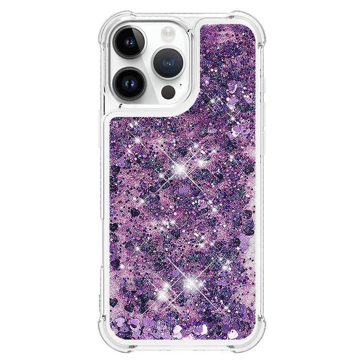 YB Quicksand Series-1 For iPhone 16 Pro Max Case Glitter Liquid Anti-Drop TPU Phone Cover