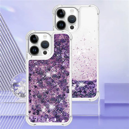 YB Quicksand Series-1 For iPhone 16 Pro Max Case Glitter Liquid Anti-Drop TPU Phone Cover