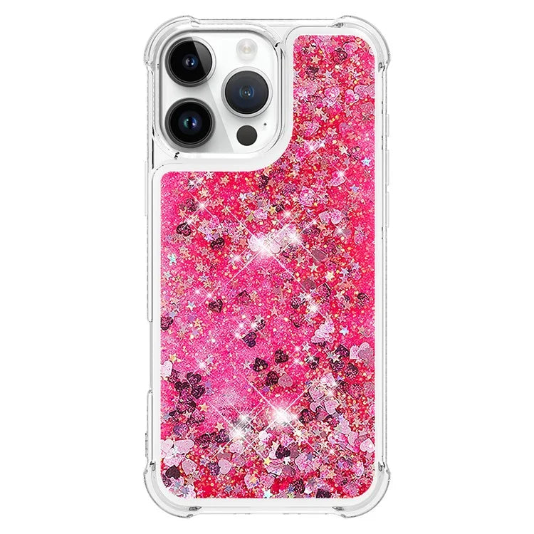YB Quicksand Series-1 For iPhone 16 Pro Max Case Glitter Liquid Anti-Drop TPU Phone Cover