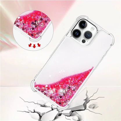 YB Quicksand Series-1 For iPhone 16 Pro Max Case Glitter Liquid Anti-Drop TPU Phone Cover