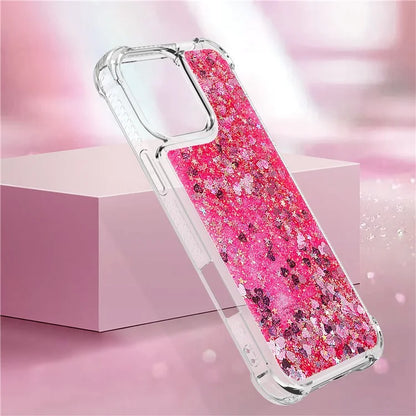 YB Quicksand Series-1 For iPhone 16 Pro Max Case Glitter Liquid Anti-Drop TPU Phone Cover