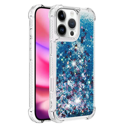 YB Quicksand Series-1 For iPhone 16 Pro Max Case Glitter Liquid Anti-Drop TPU Phone Cover