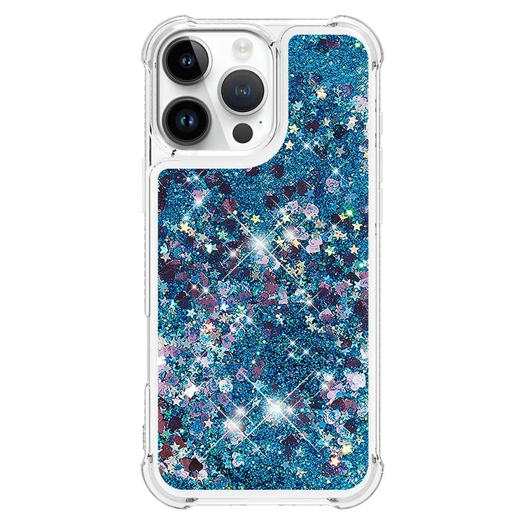 YB Quicksand Series-1 For iPhone 16 Pro Max Case Glitter Liquid Anti-Drop TPU Phone Cover