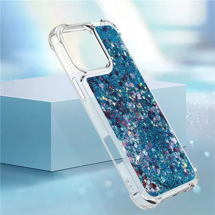 YB Quicksand Series-1 For iPhone 16 Pro Max Case Glitter Liquid Anti-Drop TPU Phone Cover