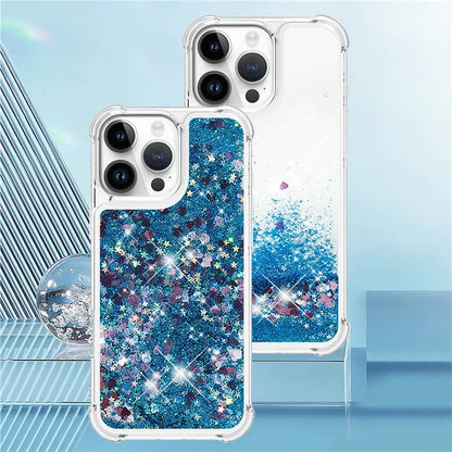 YB Quicksand Series-1 For iPhone 16 Pro Max Case Glitter Liquid Anti-Drop TPU Phone Cover