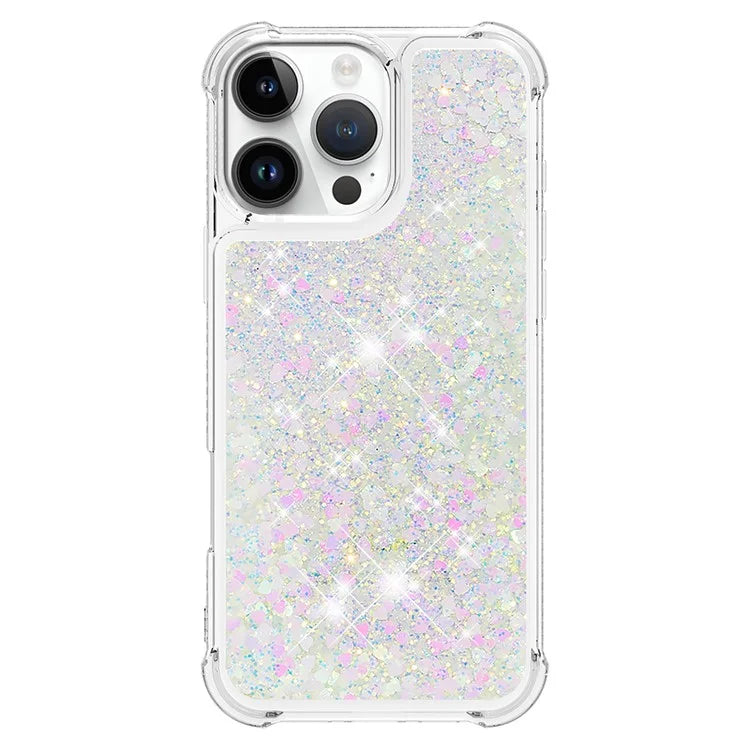 YB Quicksand Series-1 For iPhone 16 Pro Max Case Glitter Liquid Anti-Drop TPU Phone Cover