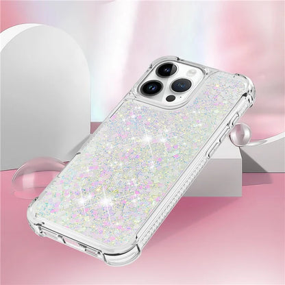 YB Quicksand Series-1 For iPhone 16 Pro Max Case Glitter Liquid Anti-Drop TPU Phone Cover