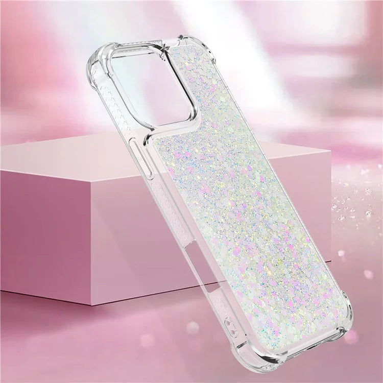 YB Quicksand Series-1 For iPhone 16 Pro Max Case Glitter Liquid Anti-Drop TPU Phone Cover