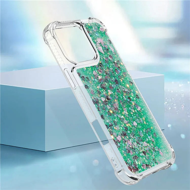 YB Quicksand Series-1 For iPhone 16 Pro Max Case Glitter Liquid Anti-Drop TPU Phone Cover
