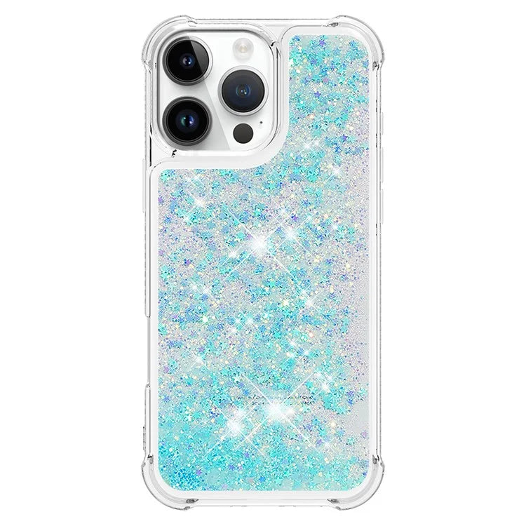 YB Quicksand Series-1 For iPhone 16 Pro Max Case Glitter Liquid Anti-Drop TPU Phone Cover