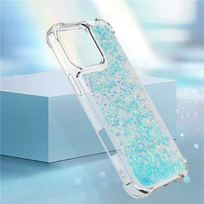 YB Quicksand Series-1 For iPhone 16 Pro Max Case Glitter Liquid Anti-Drop TPU Phone Cover