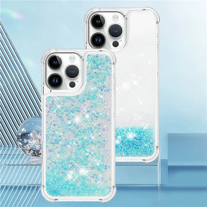 YB Quicksand Series-1 For iPhone 16 Pro Max Case Glitter Liquid Anti-Drop TPU Phone Cover