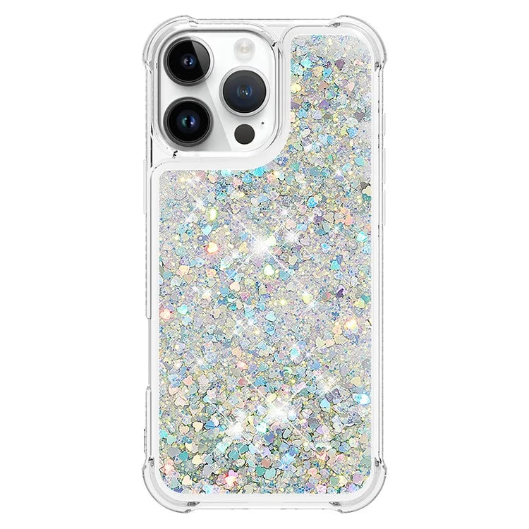 YB Quicksand Series-1 For iPhone 16 Pro Max Case Glitter Liquid Anti-Drop TPU Phone Cover