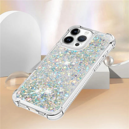 YB Quicksand Series-1 For iPhone 16 Pro Max Case Glitter Liquid Anti-Drop TPU Phone Cover
