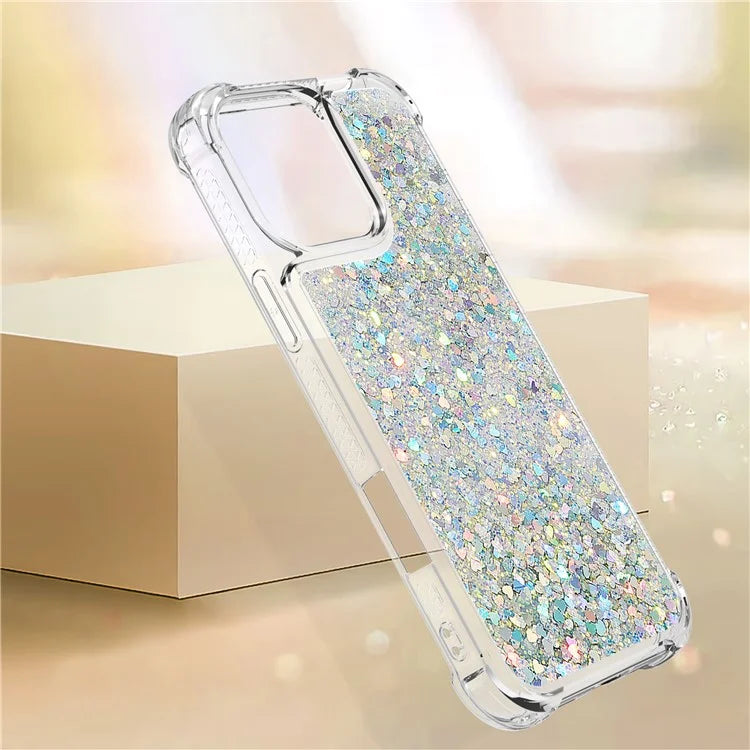 YB Quicksand Series-1 For iPhone 16 Pro Max Case Glitter Liquid Anti-Drop TPU Phone Cover