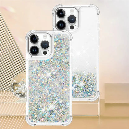 YB Quicksand Series-1 For iPhone 16 Pro Max Case Glitter Liquid Anti-Drop TPU Phone Cover