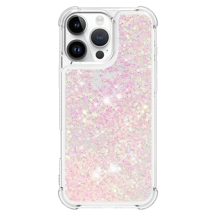YB Quicksand Series-1 For iPhone 16 Pro Max Case Glitter Liquid Anti-Drop TPU Phone Cover