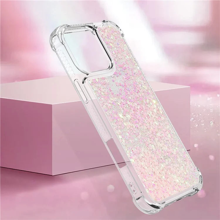 YB Quicksand Series-1 For iPhone 16 Pro Max Case Glitter Liquid Anti-Drop TPU Phone Cover