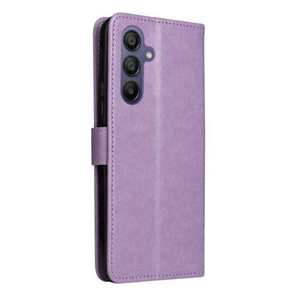 KT Imprinting Flower Series-4 For Samsung Galaxy A16 5G Case Cat Bee Pattern Flip Leather Phone Cover