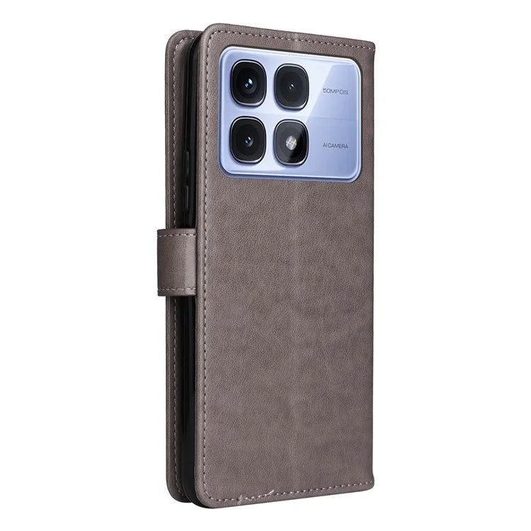 KT Imprinting Flower Series-4 For Xiaomi Redmi K70 Ultra Case Cat Bee Pattern Flip Leather Phone Cover
