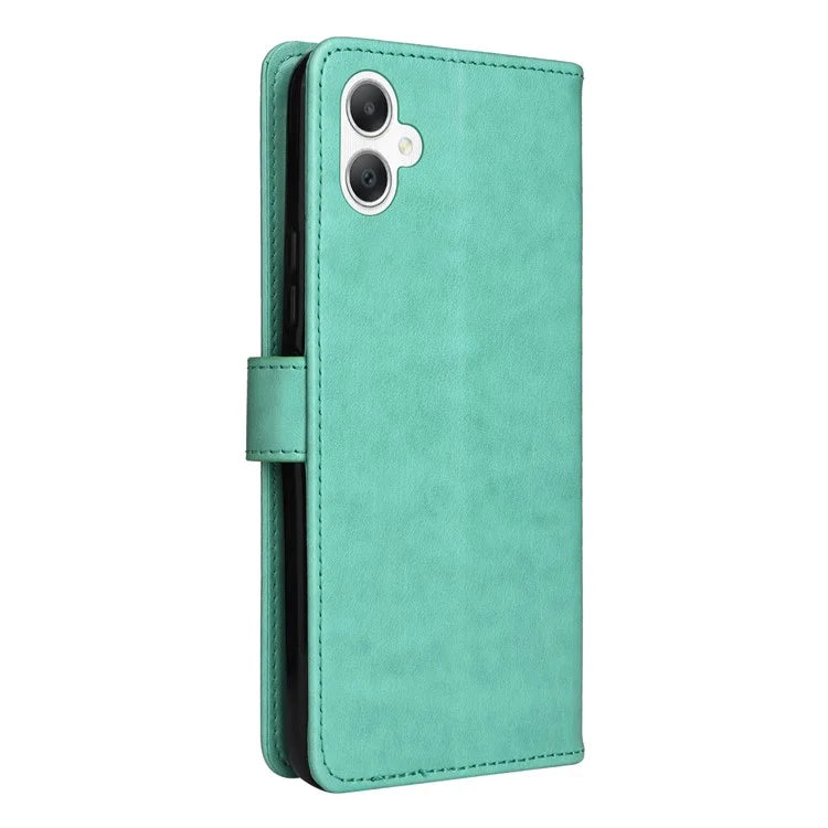 KT Imprinting Flower Series-4 For Samsung Galaxy A06 Case Cat Bee Pattern Flip Leather Phone Cover