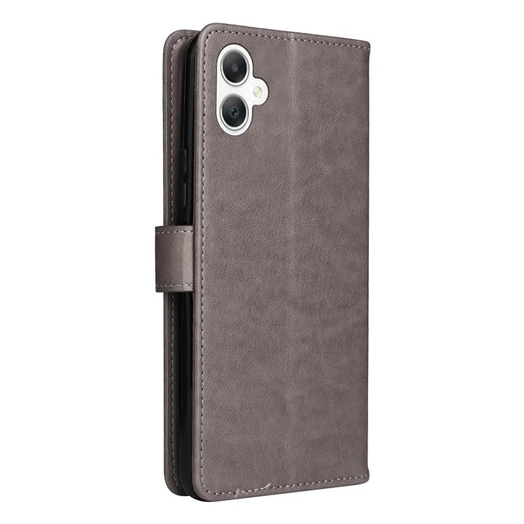 KT Imprinting Flower Series-4 For Samsung Galaxy A06 Case Cat Bee Pattern Flip Leather Phone Cover