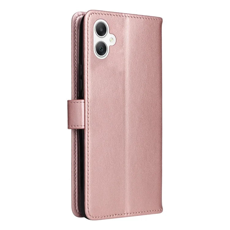 KT Imprinting Flower Series-4 For Samsung Galaxy A06 Case Cat Bee Pattern Flip Leather Phone Cover