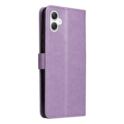 KT Imprinting Flower Series-4 For Samsung Galaxy A06 Case Cat Bee Pattern Flip Leather Phone Cover