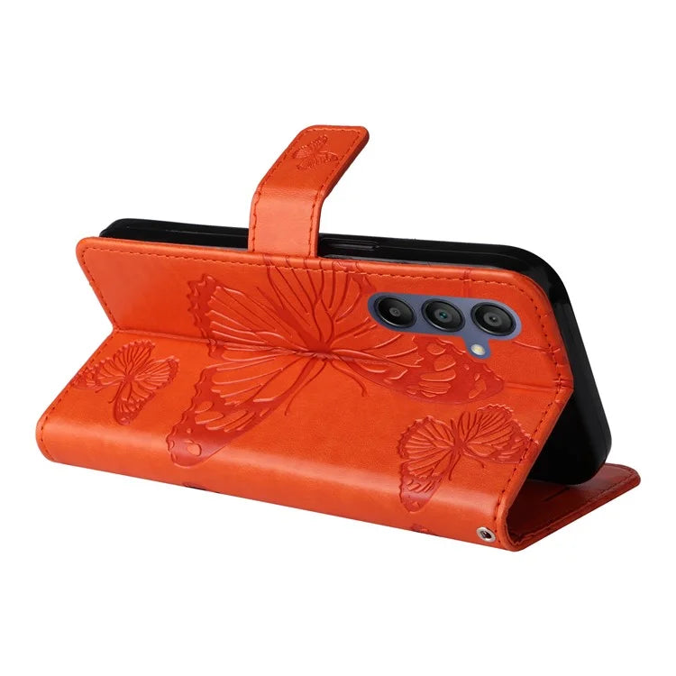 KT Imprinting Flower Series-2 For Samsung Galaxy A16 5G Case Floral Butterfly Leather Wallet Phone Cover