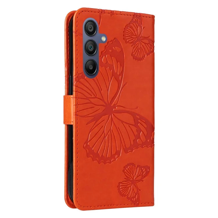 KT Imprinting Flower Series-2 For Samsung Galaxy A16 5G Case Floral Butterfly Leather Wallet Phone Cover
