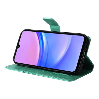KT Imprinting Flower Series-2 For Samsung Galaxy A16 5G Case Floral Butterfly Leather Wallet Phone Cover